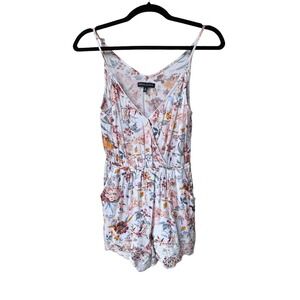 kendall and kylie floral romper white and pink women small